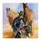 Stupell Industries Cowboy & Animals Watercolor Canvas Wall Art